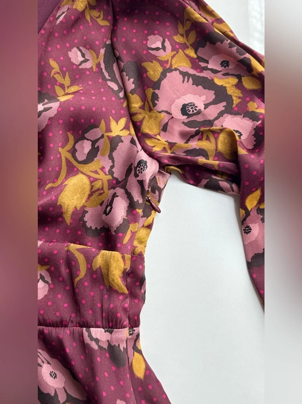 Free People Morning Light Floral Mini Dress Purple Size 4 NWT
